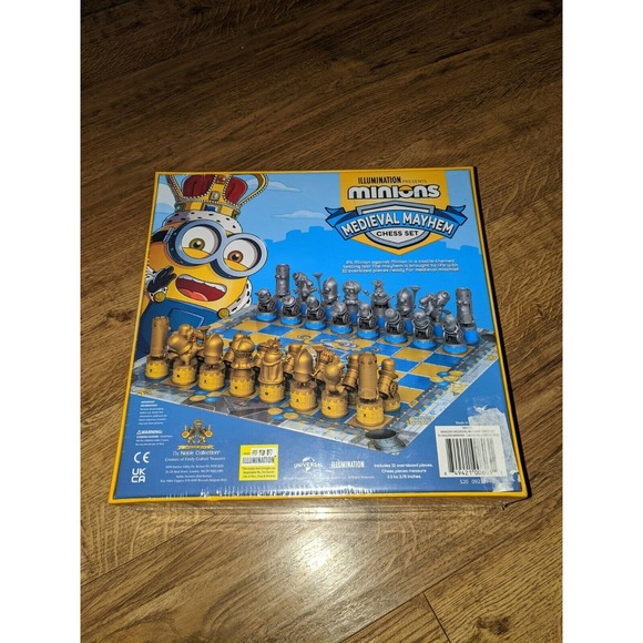 Minions: Medieval Mayhem Chess Set - 32 Chess Pieces SEALED DAMAGED BOX - Picture 6 of 6